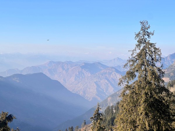 The valley below